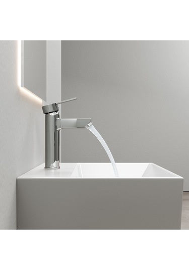 Nuss Safir Lavabo Bataryası- Krom Krom