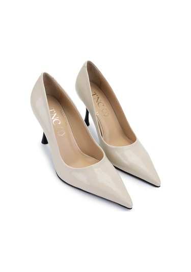 Tamer Tanca Kadın Hakiki Deri Bej Rugan Topuklu Ayakkabı 815 9603 Bn Ayk Y25 Bej Rgn Bej