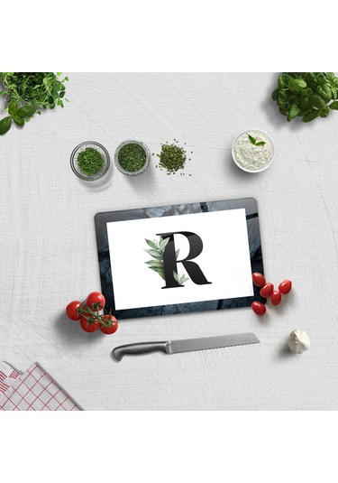 Decorita Cam Kesme Tahtası - Cam Kesme Tablası Harfli Tasarım R 20 CM x 30 CM