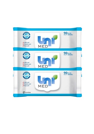 Unimed Islak Mendil 90 Yaprak x 3 Adet