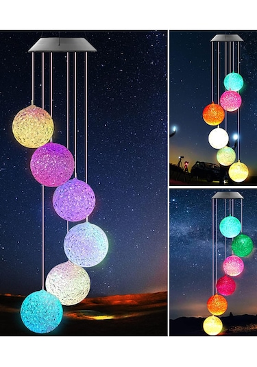 Greentech Güneş Enerjili Renk Geçişli Kristal Top Aydınlatma / GT-SL10