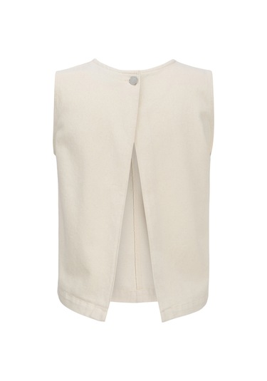 Jack & Jones Kadın Sirt Detayli Denim Bluz - Dora - 12277036 Off-white Denim