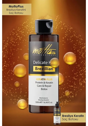 Motto Plus Brezilya Fönü Düzleştirici Keratin Botox Bakımı 400 ML