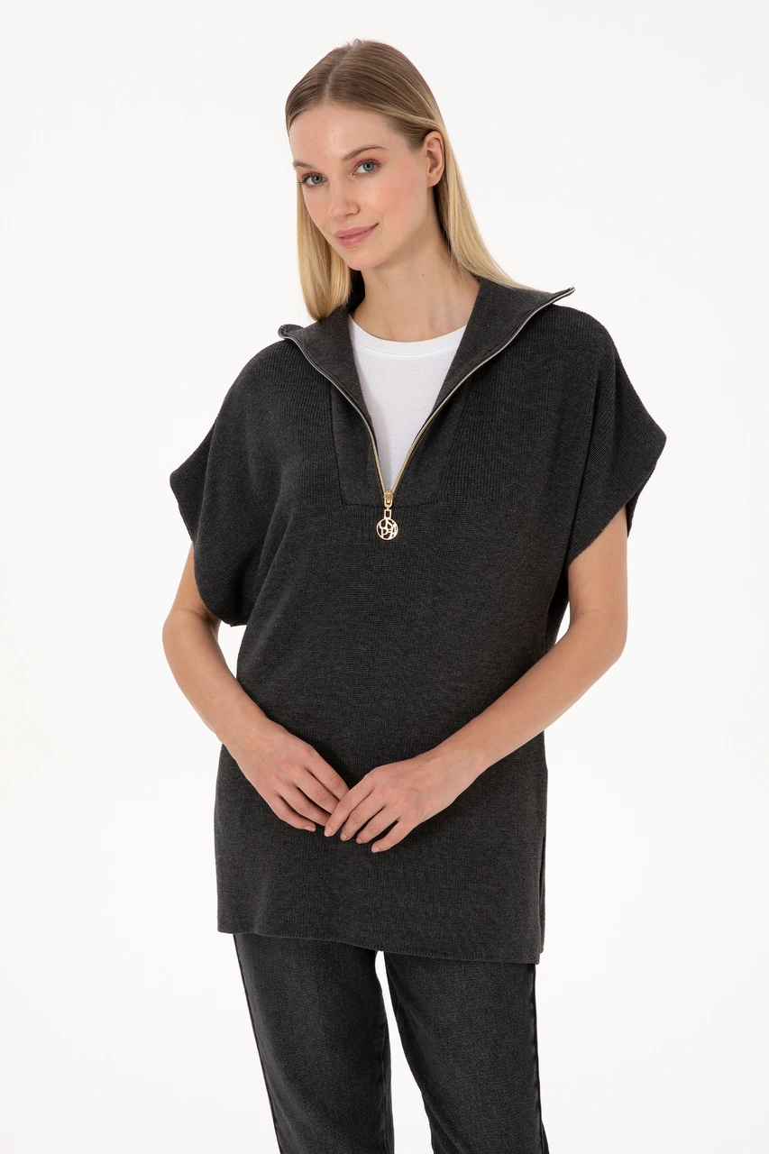 U.s. Polo Assn. Kadın Antrasit Melanj Süveter 50317570-vr081 Antrasıt Melanj