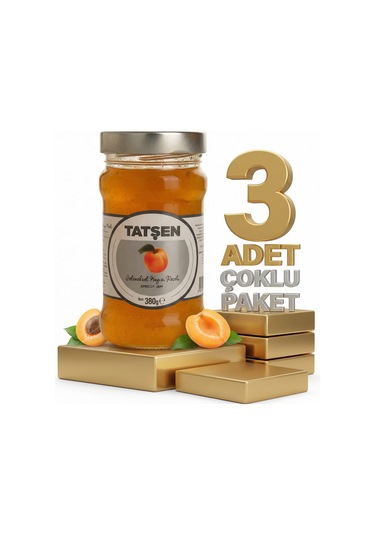 Tatşen Cam Reçel Kayısı 3x380 Gr