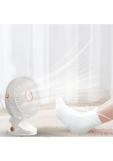 Atmosfer Işıklı 6 İnç Masaüstü Klipsli Vantilatör, 6 Hız, Usb Şarj Edilebilir Taşınabilir Vantilatör - Siyahımsı Yeşil Siyahımsı Yeşil