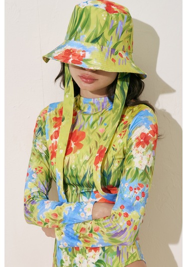 Bağlamalı Bucket Şapka Gardenya Gardenya