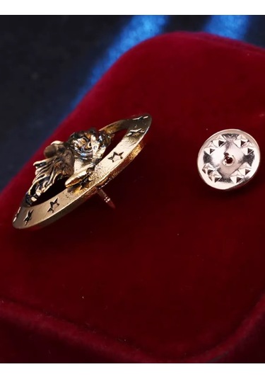 Olfil Broş-mini Aslan Asil Stil 221400943 Altın Rengi