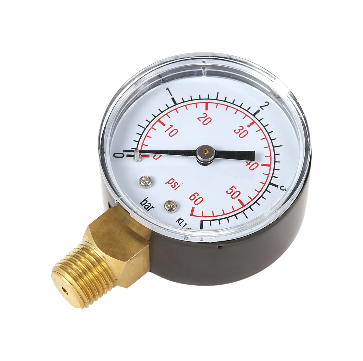 Yunboo 50mm 1/4" Hidrolik Basınç Ölçer - 0-60psi/0-4bar Çift Ölçekli İ指针lü Metal Manometre