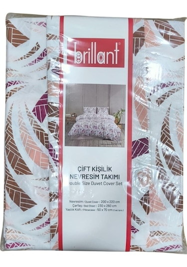 Çift Kişilik Desenli Nevresim Takımı Çok Renkli