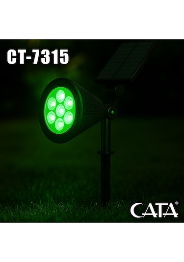 Ct-7310 7w Solar Bahçe Armatürü Yeşil Diğer