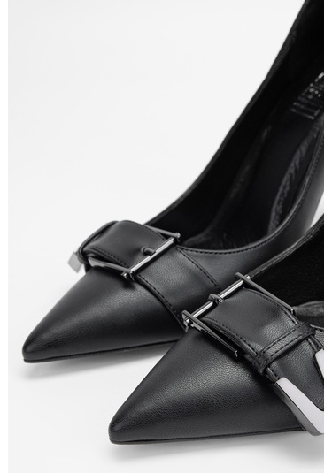 Valmenti Kadın Siyah Hakiki Deri Topuklu Ayakkabı 909 9026 Bn Ayk Sk23/24 Siyah