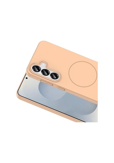 Galaxy S25 Kılıf Magsafe Şarj Özellikli Ruby Sert Kılıf Desert Titanyum