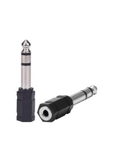 6.35mm Erkek - 3.5mm Dişi Stereo Kulaklık Ses Adaptörü Çevirici