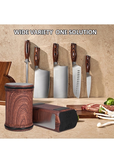 Mufunye Ocak Bileyici - Her Sertlikteki Çelik İçin Elmas Ve Seramik Diskli Bileme Aleti, 15 Ve 20 Derece Manyetik Açı Tabanı