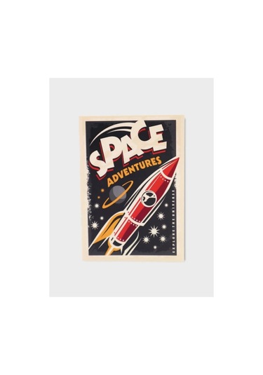 Space Adventure Laklı Çizgisiz Defter 32 Yaprak Çok Renkli
