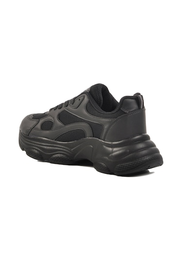 Aspor Siyah Fileli Kadın Spor Ayakkabı Sneaker Çok Renkli