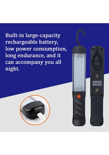 Hombey Led Tamir Işığı, 300lm Parlaklık, Manyetik Tutucu, 1200mah Batarya, Usb Şarjlı, Araç Onarımı Ve Acil Durumlar İçin