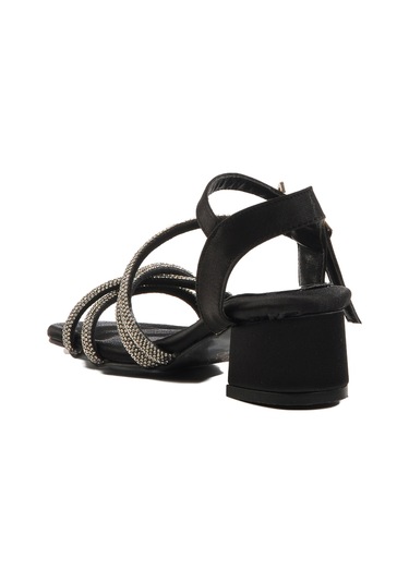 Aspor Siyah Taşlı Kız Çocuk Sandalet Çok Renkli