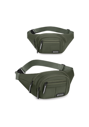 Green Erkek Büyük Kapasiteli Spor Bel Paketi Taşınabilir Anti Yeşil