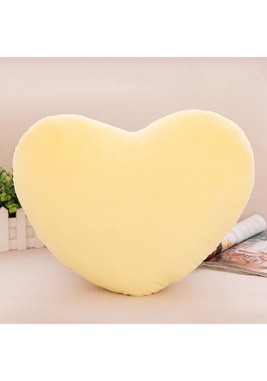 15/20/30 Cm Kalp Şekli Dekoratif Kırlent Pp Pamuk Yumuşak Yaratıcı Sevgilisi  Sarı