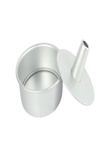 Maiyame 8 İnç Gümüş Renkli Alüminyum Yuvarlak Boş Tahta Kek Kalıbı Tek Parça Gümüş