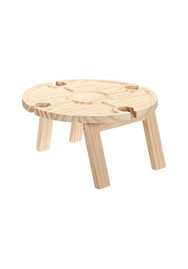 Açık Şarap Piknik Masası 30X16 Cm Katlanır Ahşap Aperatif Ve Peynir Tepsisi Ile 4 Şarap Bardakları Tutucu Çok Renkli