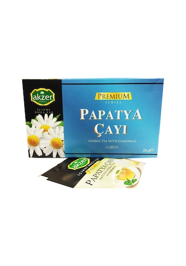 Akzer Premium Papatya Bitki Süzen Poşet Çay 20 x 1.2 G