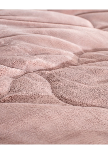 Madame Coco Kaira Çift Kişilik Comforter Set - Pudra Pudra