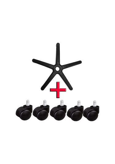 Türksit Yedek Parça Plastik Ayak 70'Lik+5'Li Tekerlek Seti