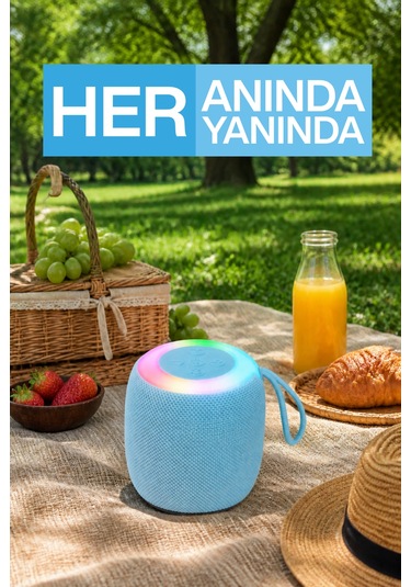Rgb Işıklı Şarjlı Bluetooth Hoparlör - Type-c - Fm Radyo - Usb - Hafıza Kartı