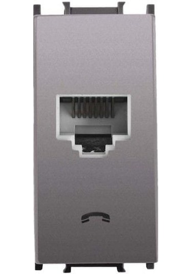 Panasonic Modüler Antrasit Nümeris Telefon Prizi Cat-3 Altlık+kapak 1m - Wvtt14024an-tr
