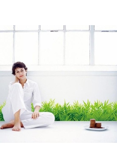 Yeşil Çim Süpürgelik Pvc Süpürgelik Hattı Duvar Sticker Yaşayan Çocuklar Yeşil