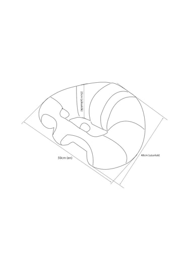 Bebek Yatmaz Destek Oturma Minderi - Sarı Gri