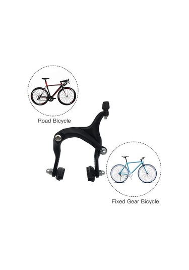 Gajeena Dayanıklı Alüminyum Alaşımlı Uzun Kollu Bisiklet Fren Kaliperi - Gümüş Rengi, Çoğu Yol Bisikleti İçin Uygun Kırmızı