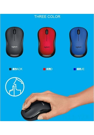 Yaozixa Logitech M220 Kırmızı Kablosuz Sessiz Fare - 2.4ghz Optik Teknoloji, Ergonomik Tasarım, 18 Ay Pil Ömrü, Windows/mac Uyumlu Optik