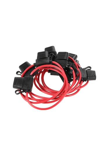 Gajeena 10 Adet 40a Akü Sigorta Tutucusu, Dc 12v, Araba/motosiklet İçin, Siyah-kırmızı, 26cm Kablolu Sigorta Bağlantı Cihazı 40
