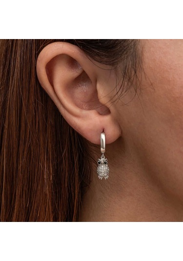 Gümüş Sallantılı Baykuş Kadın Küpe Gümüş