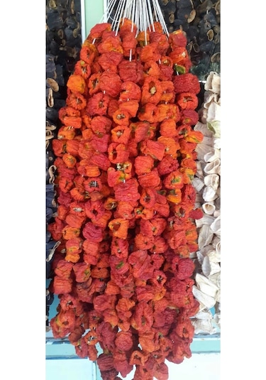 Dolmalık Yeni Mahsülden Kurutulmuş Kurutmalık Kırmızı Kuru Tatlı Biber 1 Dizi 25 Adet