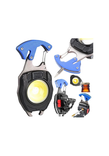 Wrt Şarjlı Led Lambası Kamp Çakmak Mini Fener Mavi