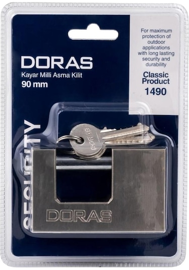 Doras Kayar Milli Asma Kilit 90 Mm 1490