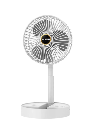 Eternal Luck Sessiz Teleskopik Katlanır Küçük Fan Beyaz
