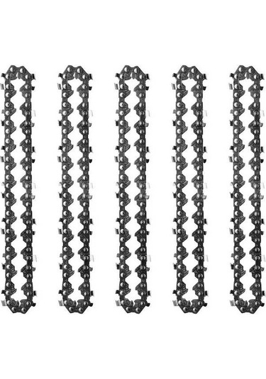 Pazly 4 Manganez Çelik Testere Zinciri Seti, 5 Adet Paket, E14228-57 Uyumlu