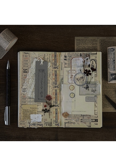 Cbtx Günlük Scrapbooking Günlüğü Planlayıcıları İçin 5 Rulo Retro Washi Bant, Renk: Yazılı Notlar