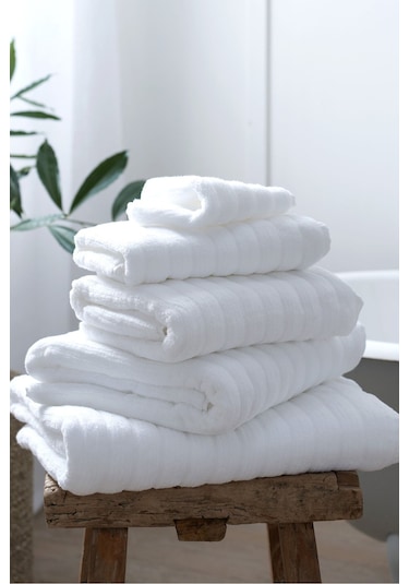 Hydrocotton Havlu Kabarık, Emici Ve Çabuk Kuruyan Pamuklu Tekli Beyaz