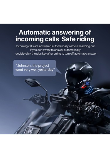 Suofeng "bt5.0 Motosiklet Kulaklığı: Su Geçirmez, Gürültü Önleyici, 40 Saat Çalışma, Çift Telefon Bağlantılı"