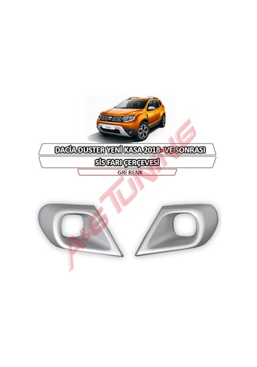 Yeni Dacia Duster Sis Farı Çerçevesi Gri Renk 2018- Sonrası