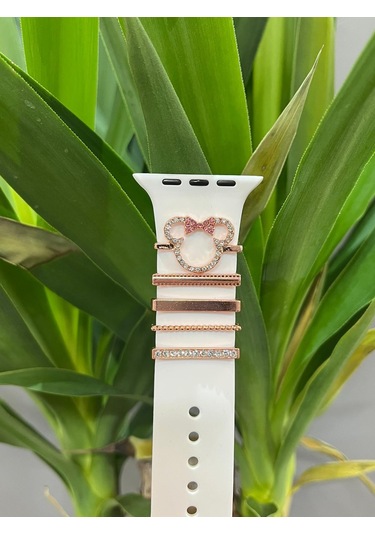 Apple Uyumlu Watch    Kordon Aksesuarı Charm Set Mickey