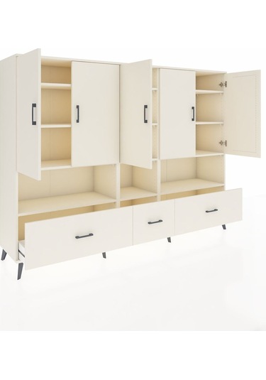 Hyperion Dolap 12 Raflı 3 Çekmeceli 5 Kapaklı 220x44x163 Aytaşı-a Aytaşı-aytaşı