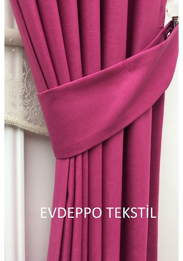 Taç Soft Fuşya Fon Perde Fuşya